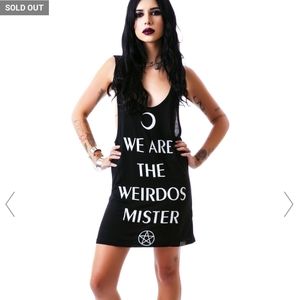 *rare* Killstar We Are The Weirdos Long Tank Dress